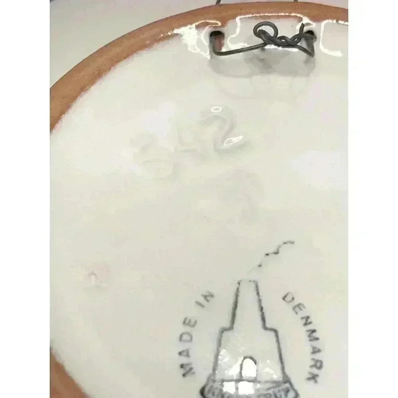 Vintage MCM Knabstrup Danish Pottery Plaque STORM P Robert Storm Petersen Plate - Picture 10 of 10